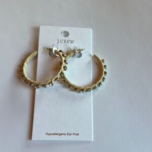 J. Crew Gold Textured Hoop Earrings